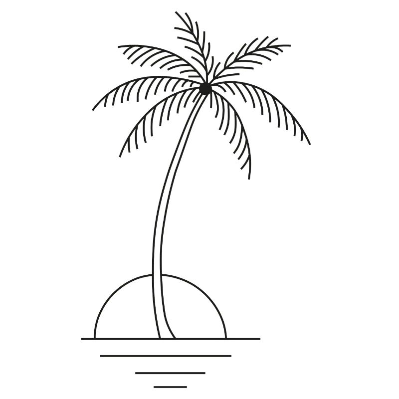 Palm tree large at the back