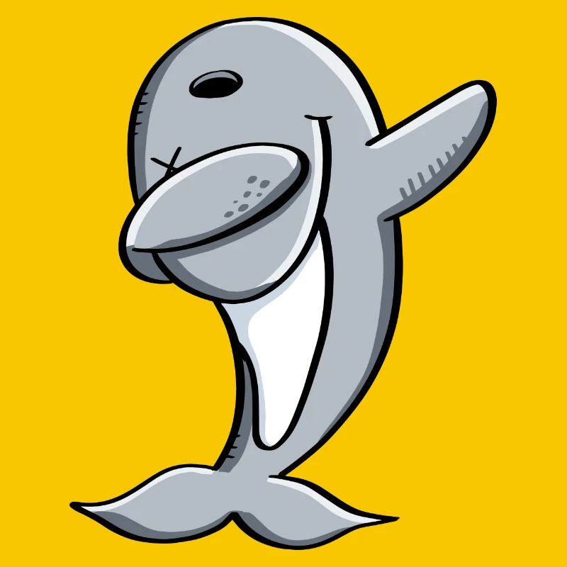 Delfin makes Dab Dance - Dabbing - Dolphin - Comic
