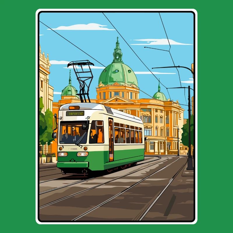 Sofia Bulgaria Historic Tramway Elegant Cityscape
