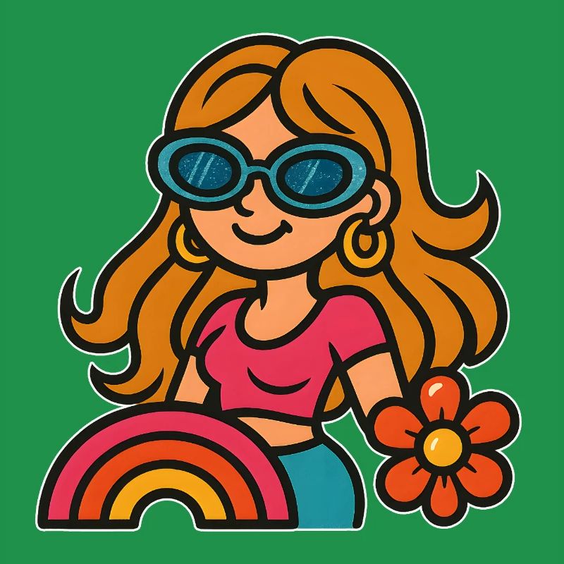 Retro Summer Girl - Flower Power Look
