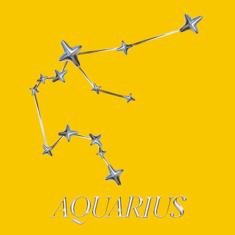 Aquarius Constellation – Silver Minimal Constellation