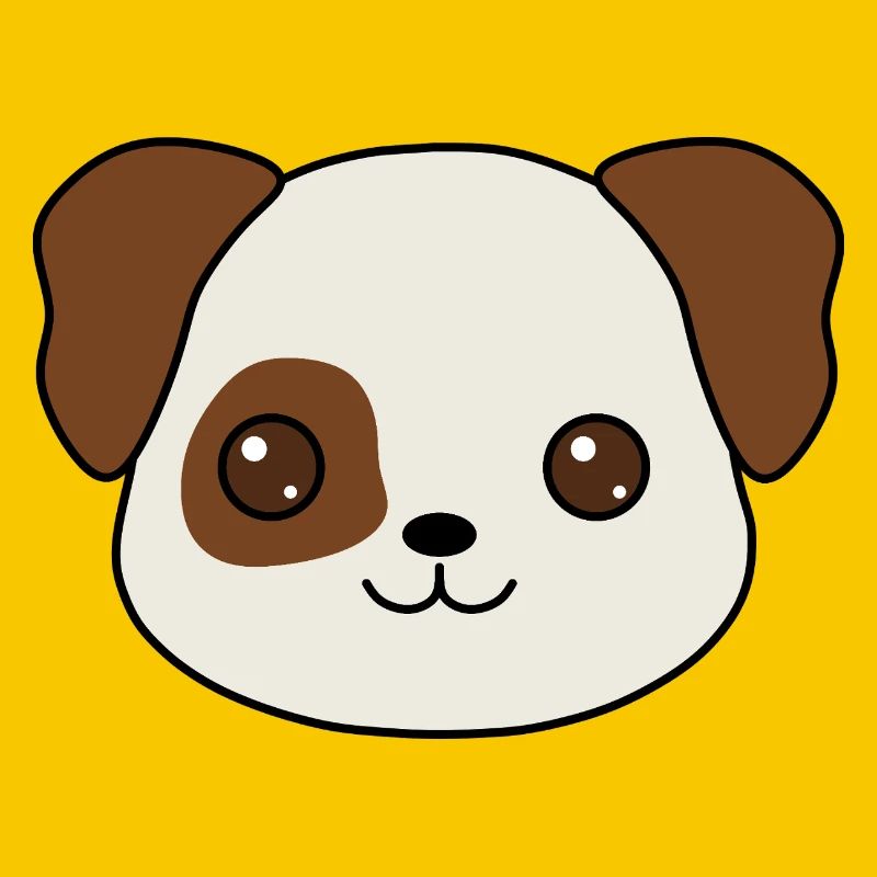 conception de dessin animé de chiot charmant