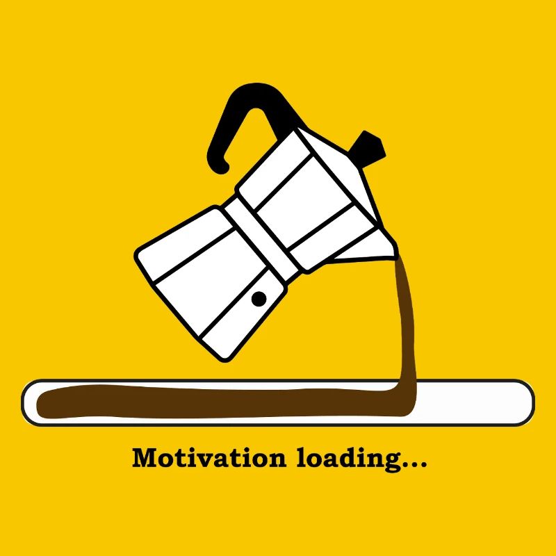 Motivation Loading mit Kaffee