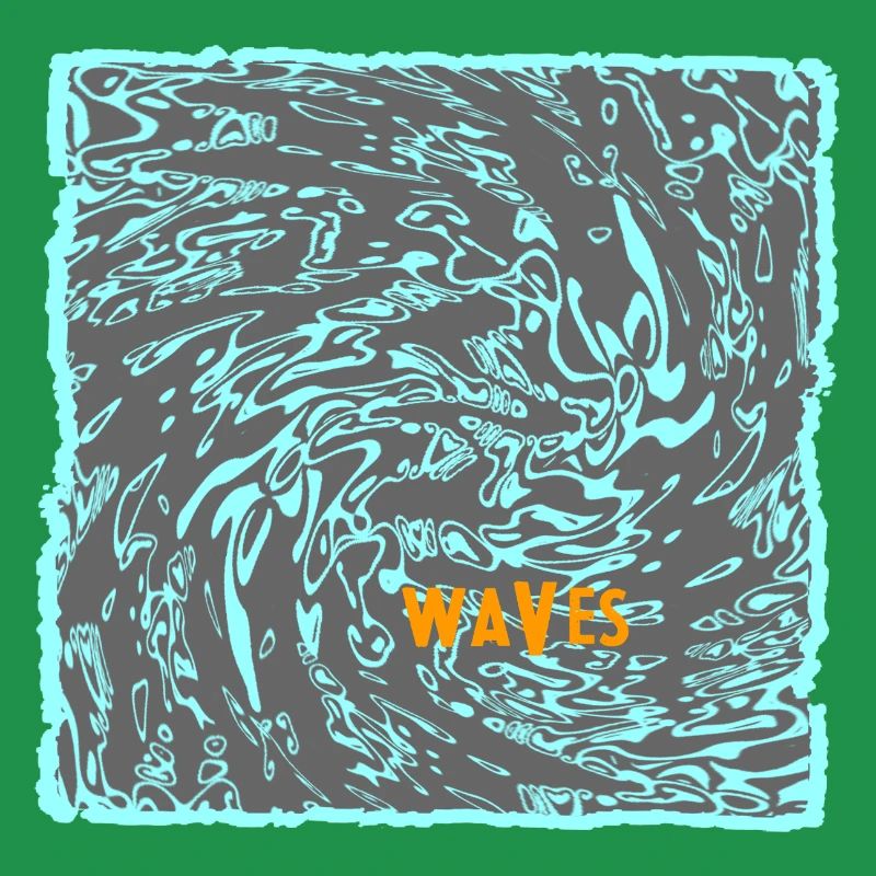 Wave flow neon pattern surf