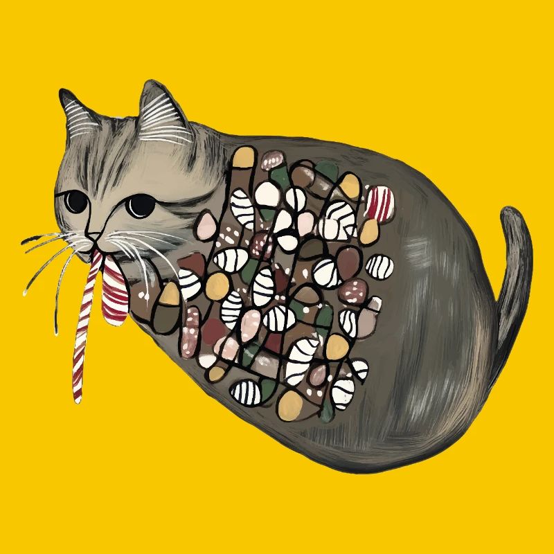 Candy Pattern Candy Cat