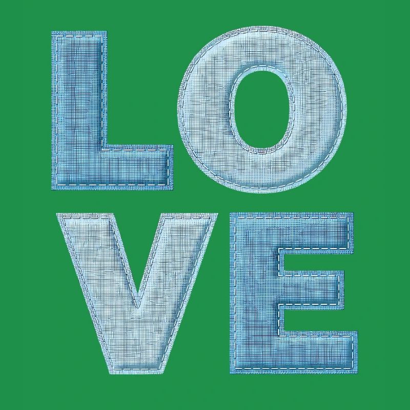 Love Denim Patch Font