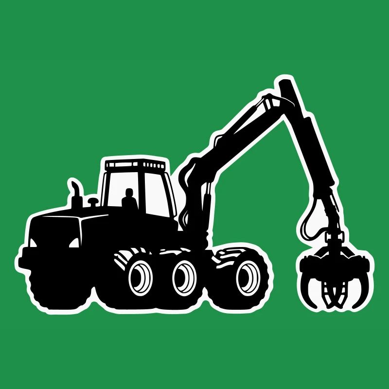 Silhouette de moissonneuse