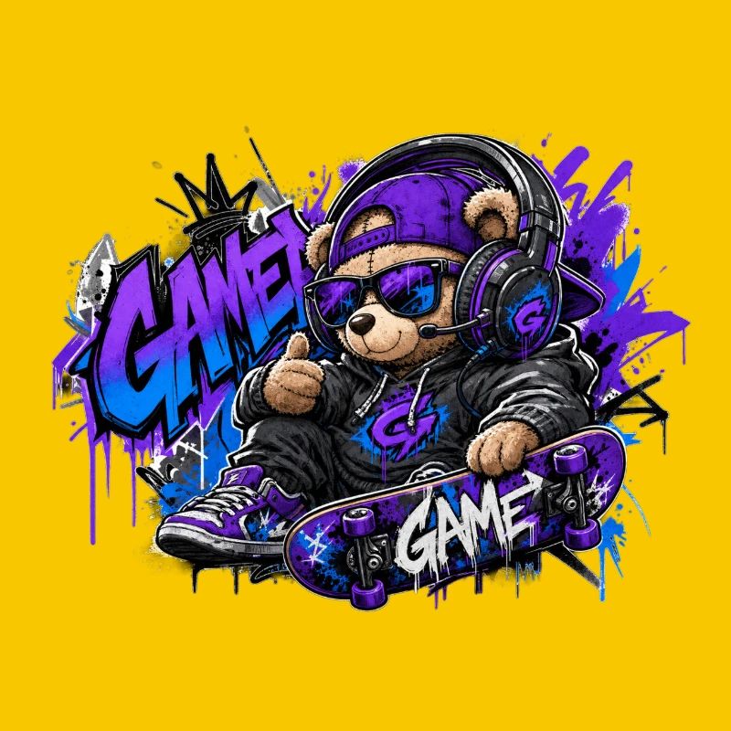 Game Bear Skate Graffiti