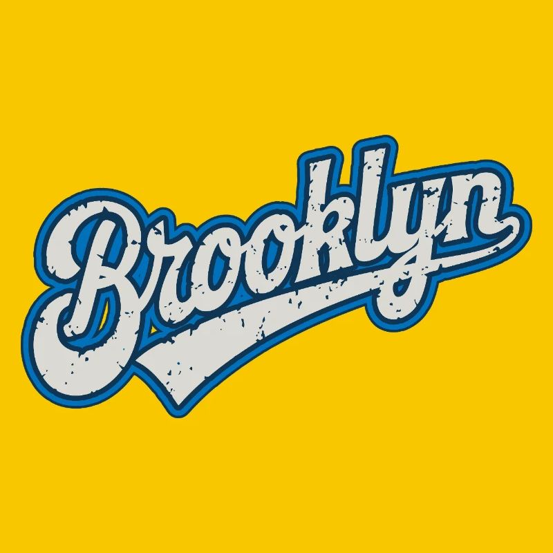 Graphisme Urbain Brooklyn en Ton Bleu