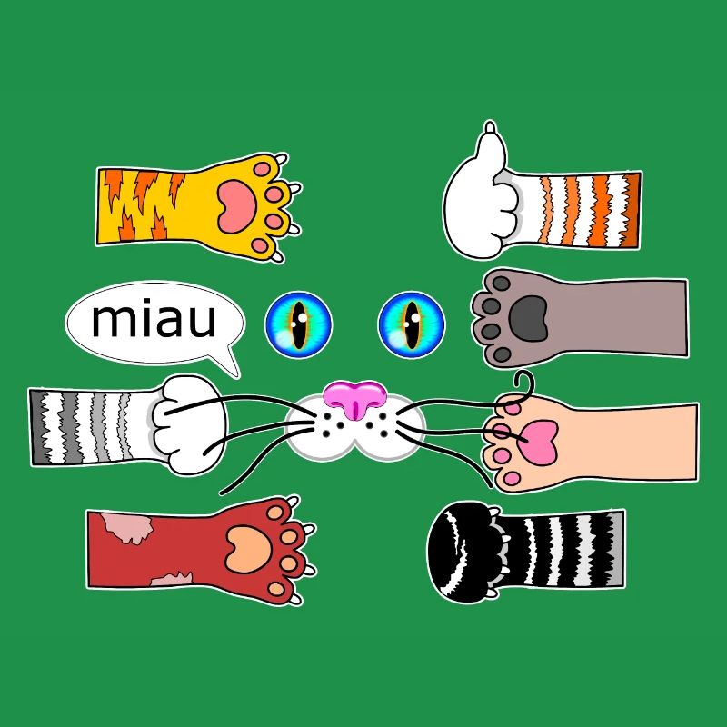 Cat Design Cat Paws Cat Muzzle