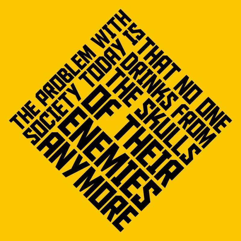 drinks from enemies skulls