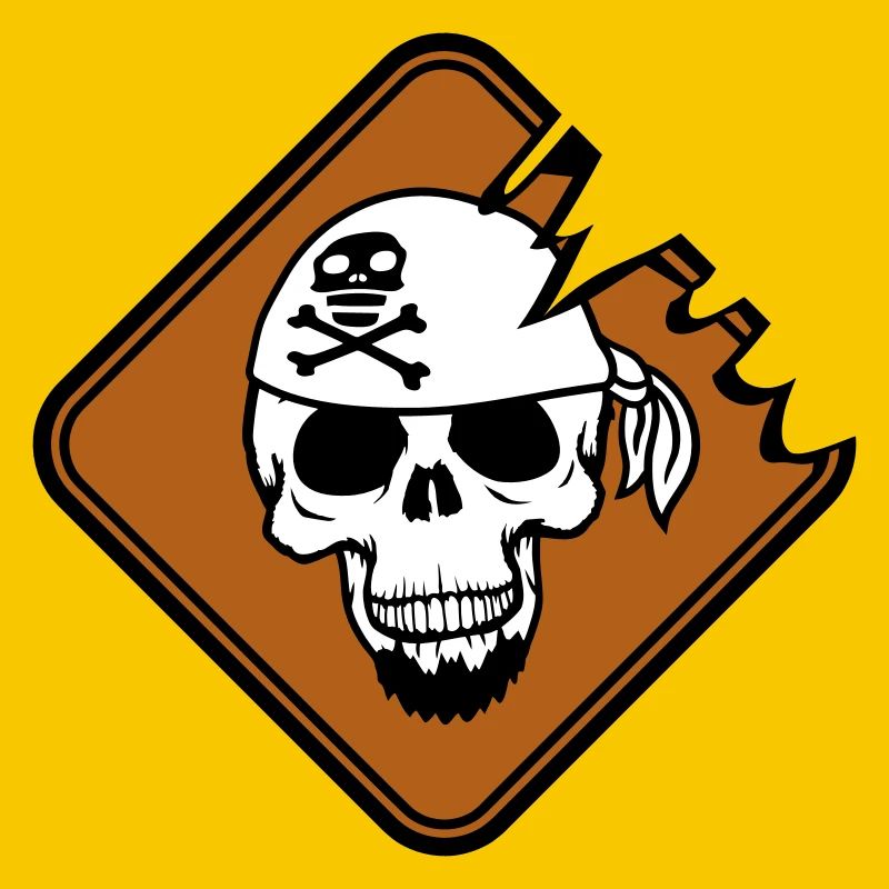 Pirate Shield Skull Skeleton Skull Warning