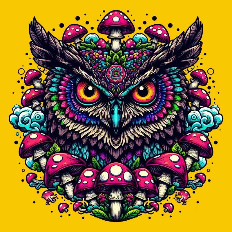 Psychedelische Eule