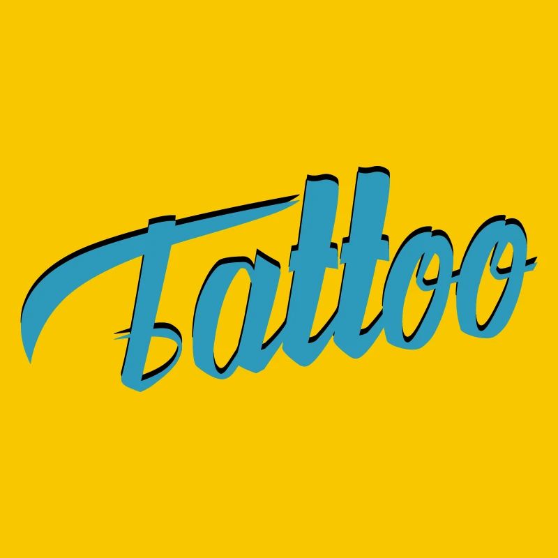 Tattoo Script in Teal