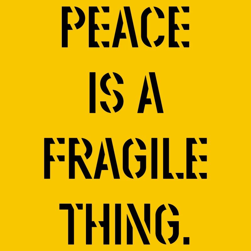 Peace vs. War statement pacifism stencil