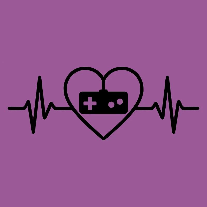 Heart Retro Video Games Controller
