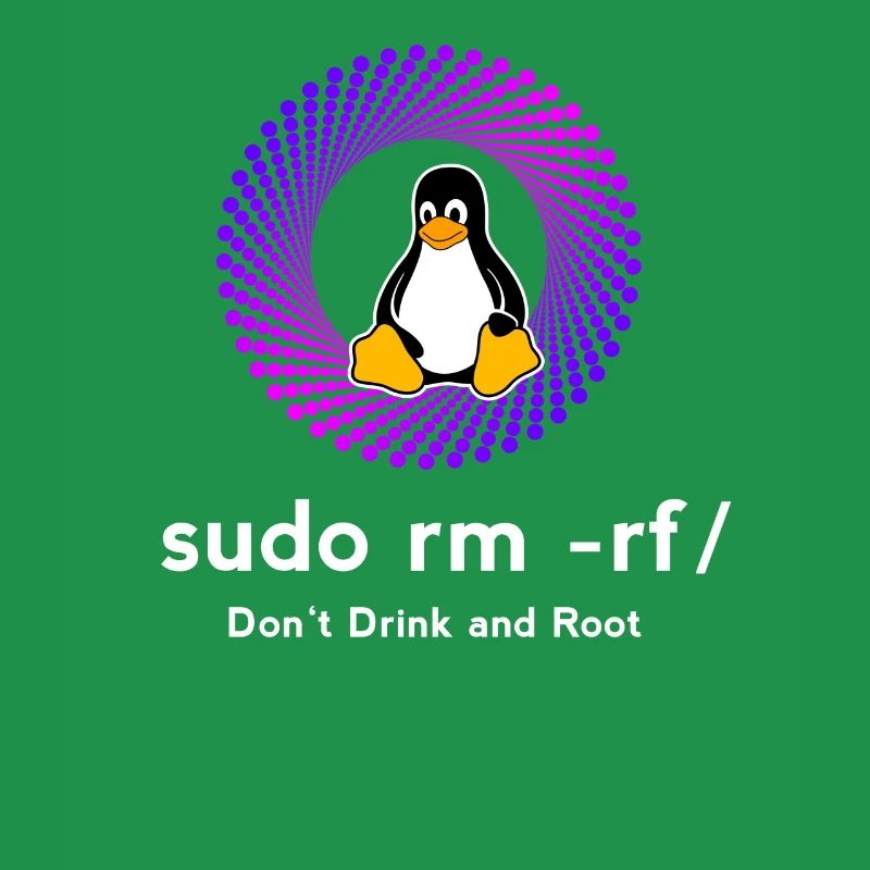 Ordinateur Sys admin Penguin Nerd pc sudo rm -rf cod