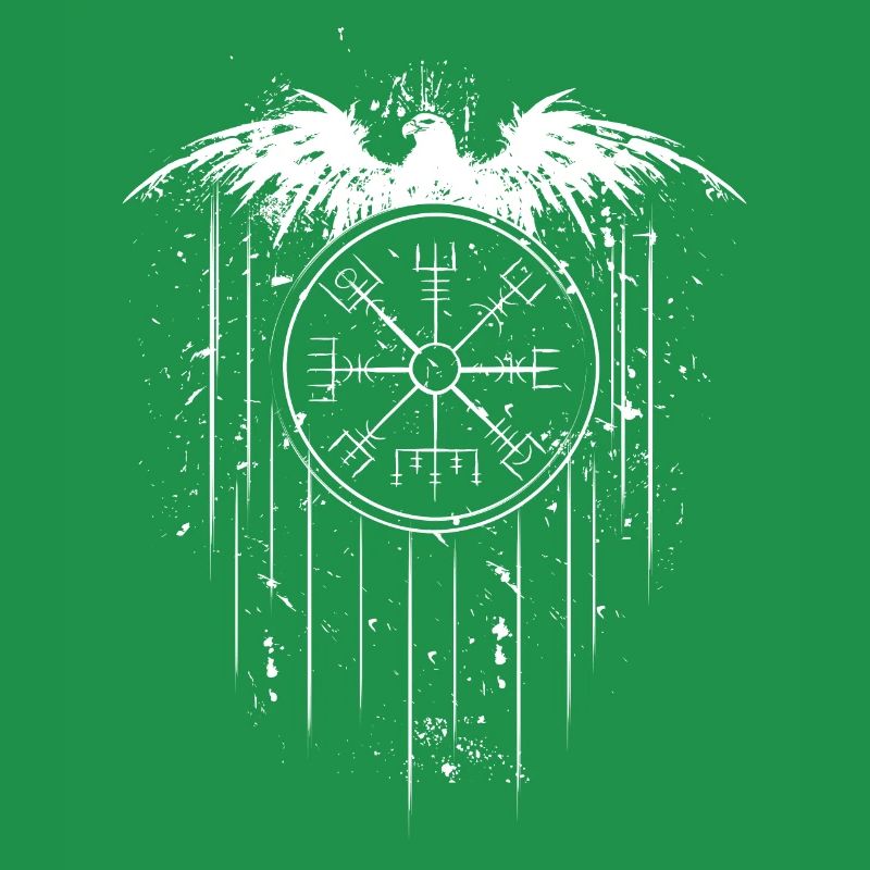 Vegvisir Runic Compass - Eagle Celts Vikings