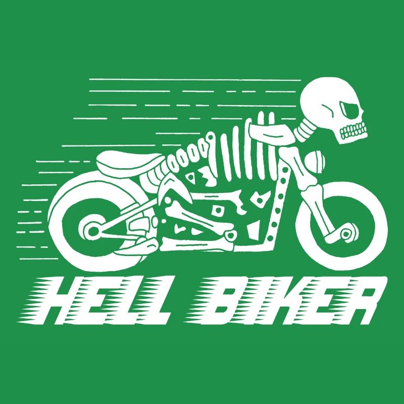 Motorcycle skeleton white