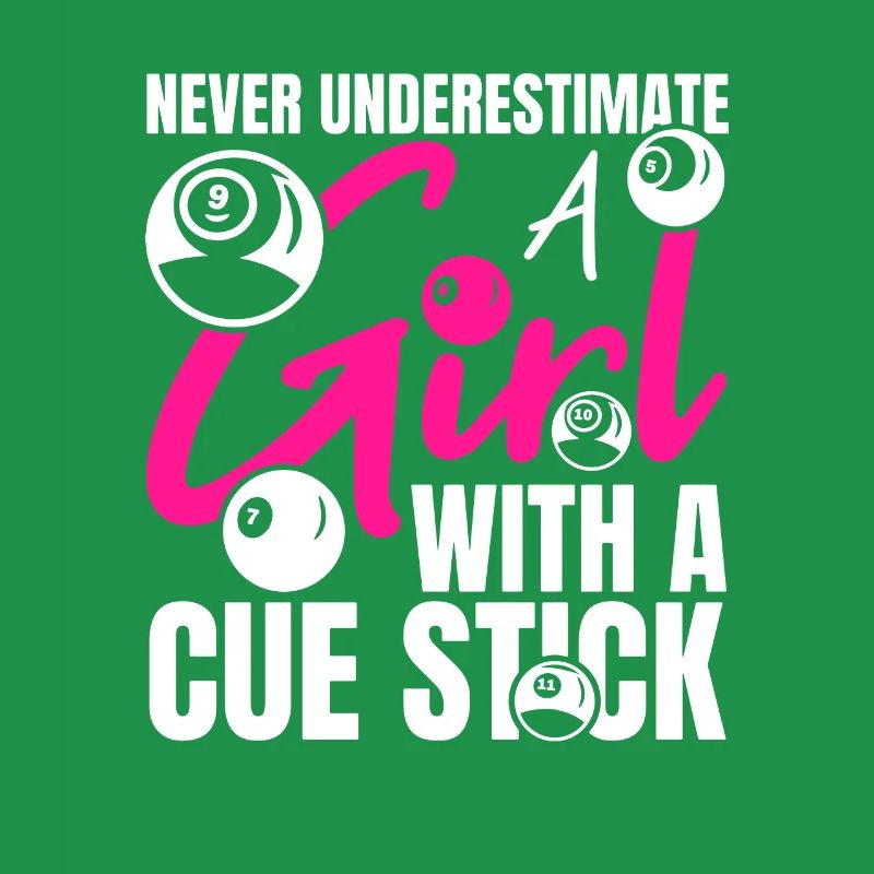 Mädchen mit Billardqueue