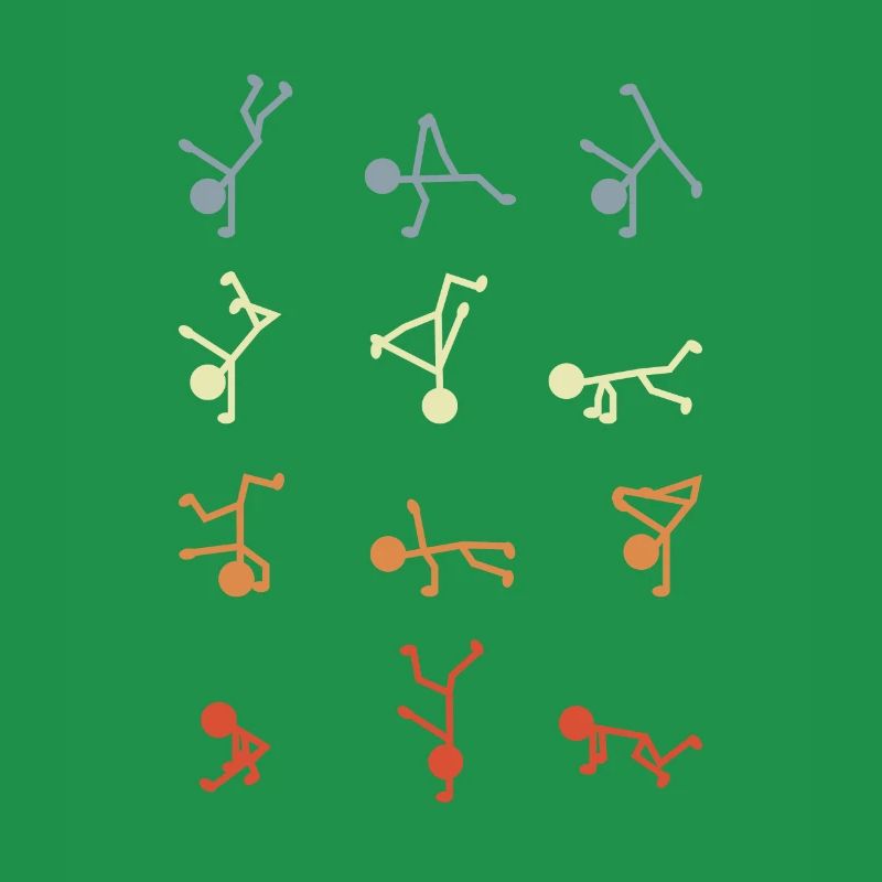 Breakdancer stick figures
