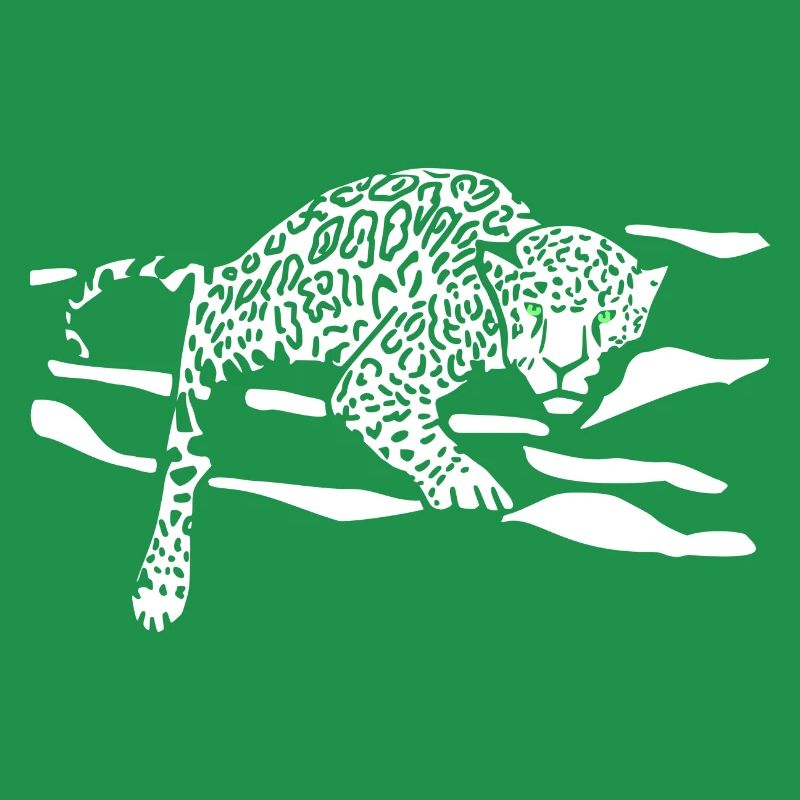 Silhouette de saut léopard