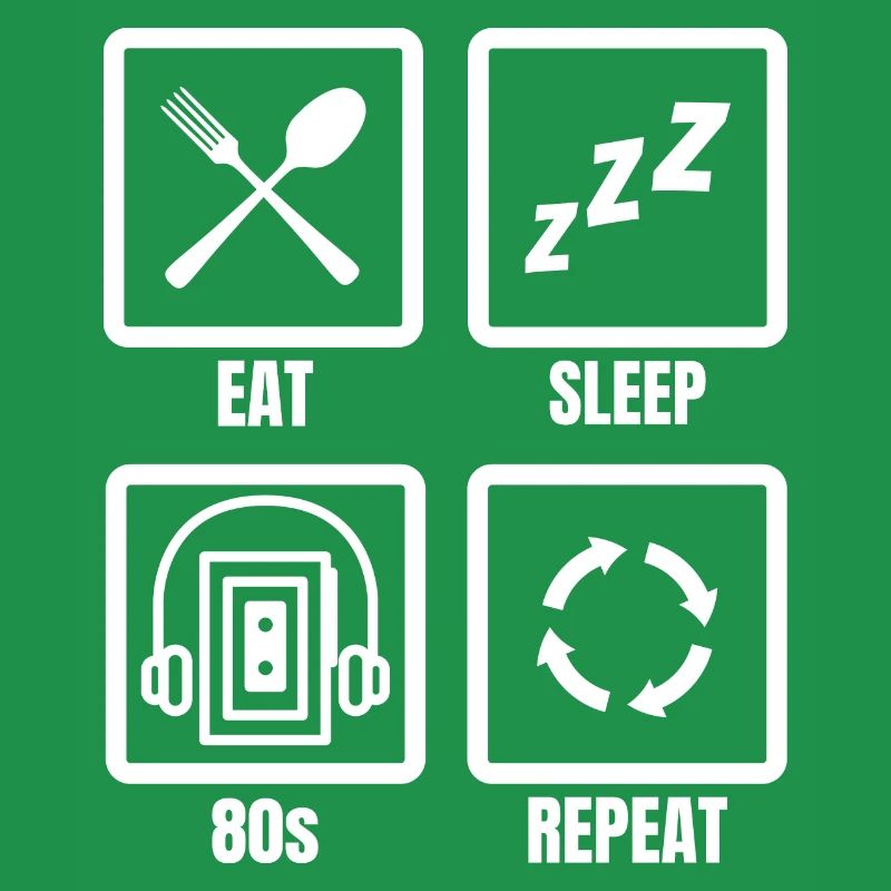 Manger dormir 80s Répéter