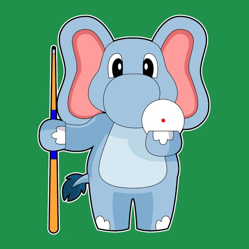 Cue de billard éléphant