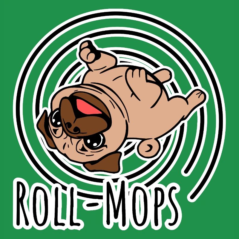 Rollender Mops - Ein Roll-Mops