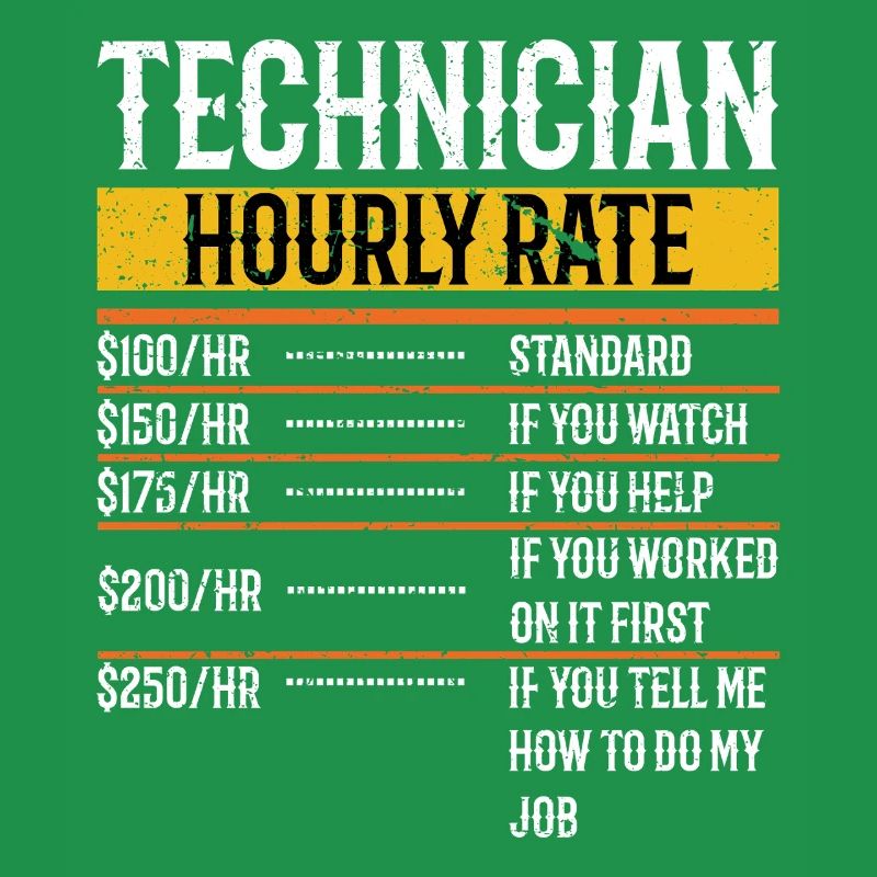 Technician Hourly Rate Maintenance Technician Tech