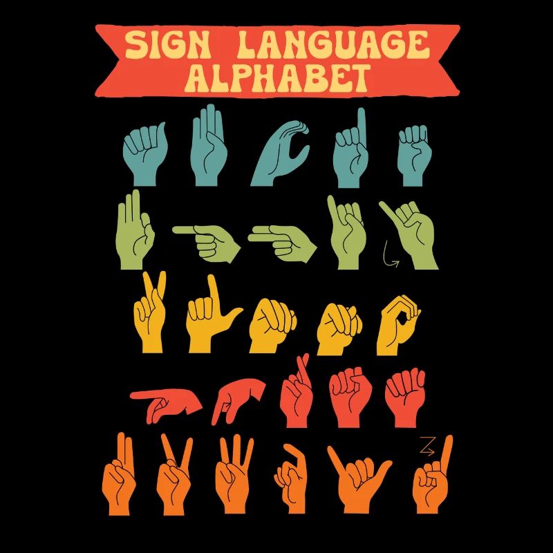ASL Gebärdensprache Sign Language Alphabet