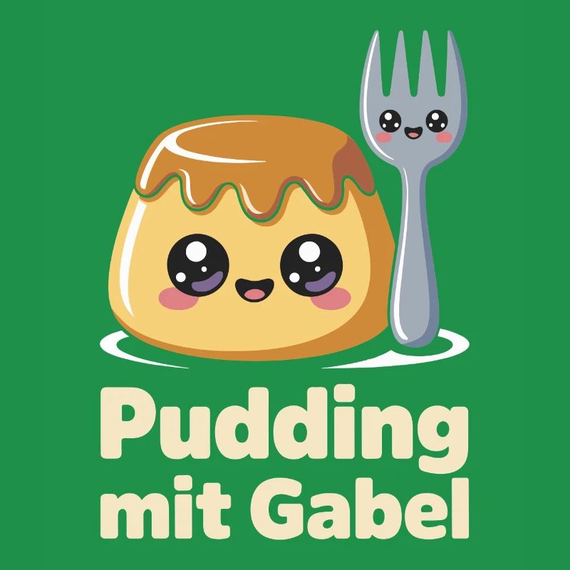 Pudding with fork