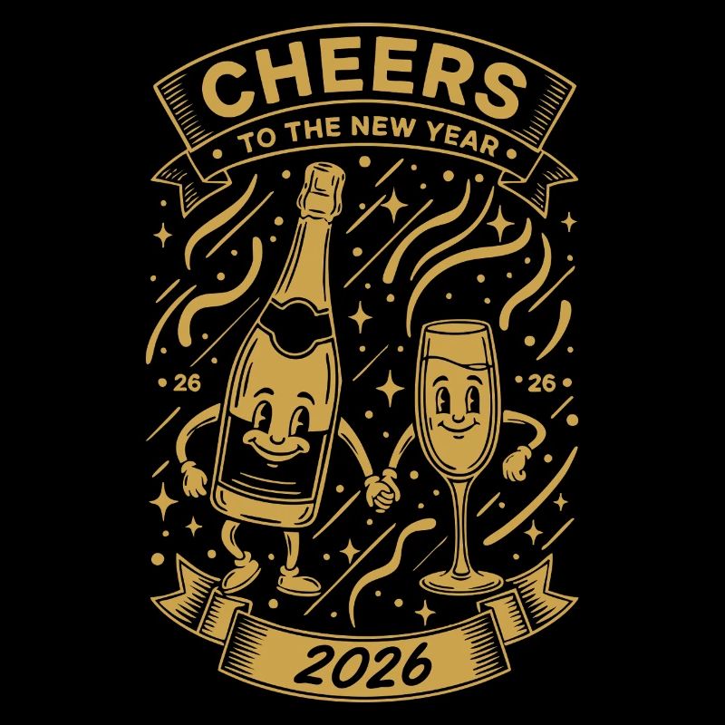 Prost auf das Design der Neujahrsfeier 2026