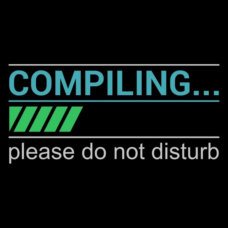 Lustiges Programmierer T-Shirt - Compiling Please