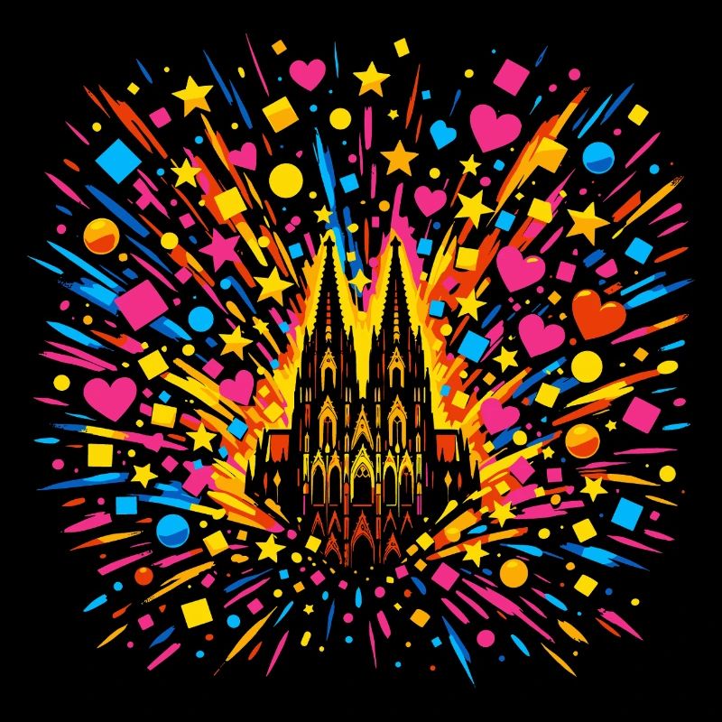 Cologne Cathedral Confetti Carnival Costume