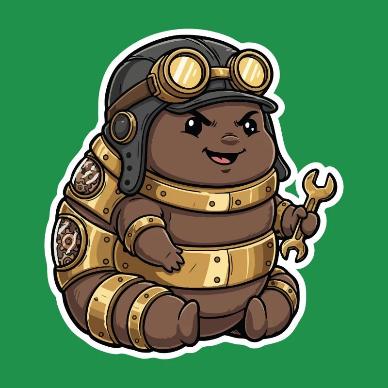 Steampunk Engineer Engineer Brass Crawler