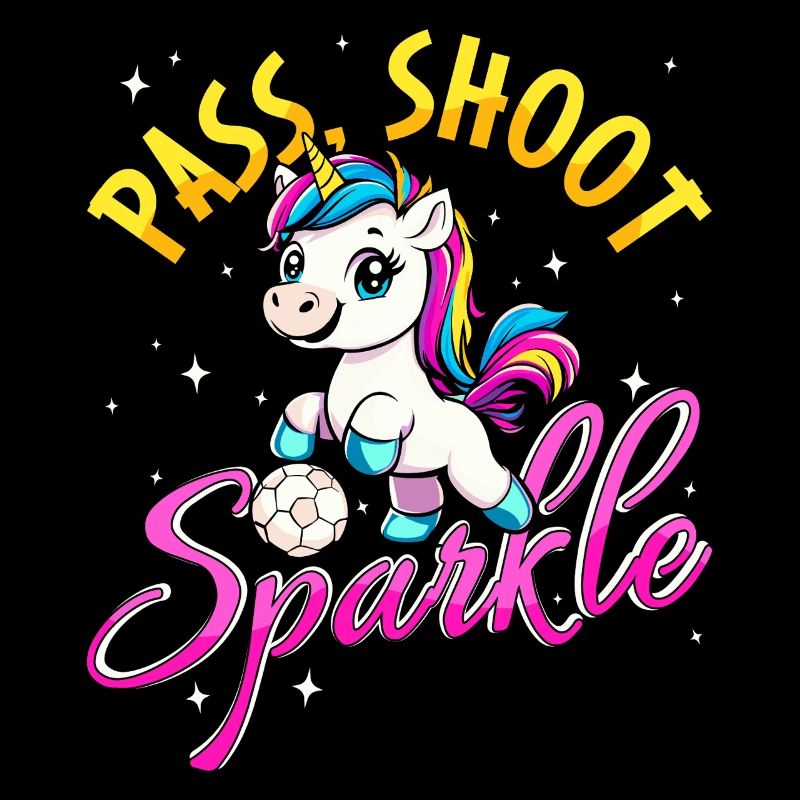 Pass Shoot Sparkle Unicorn Soccer Kinder Mädchen