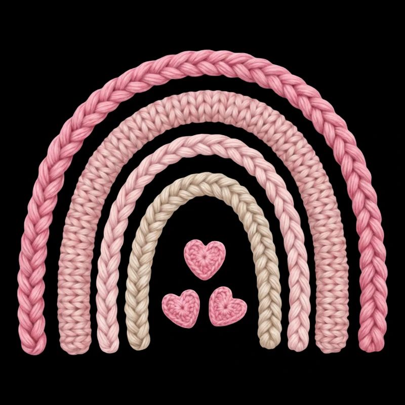 Rainbow Pink Knitting Pattern