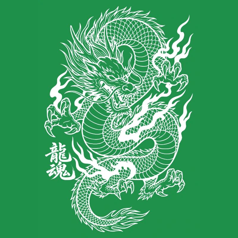 Traditional Asian Dragon Solid Color