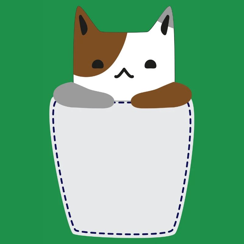Brusttasche mit Katze
