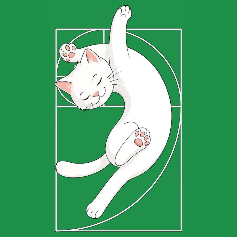 Fibonacci Spiral Cat