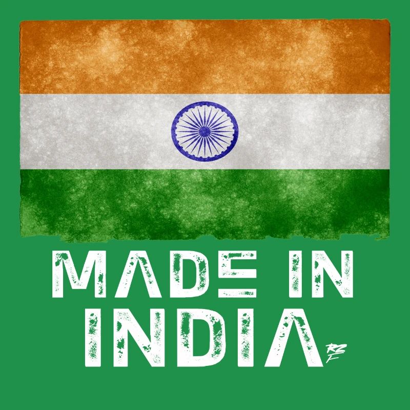 Made in India Flag Stencil Tee