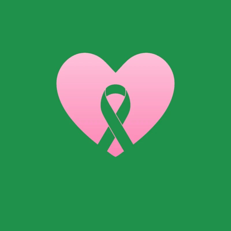 Coeur rose avec arc de conscience