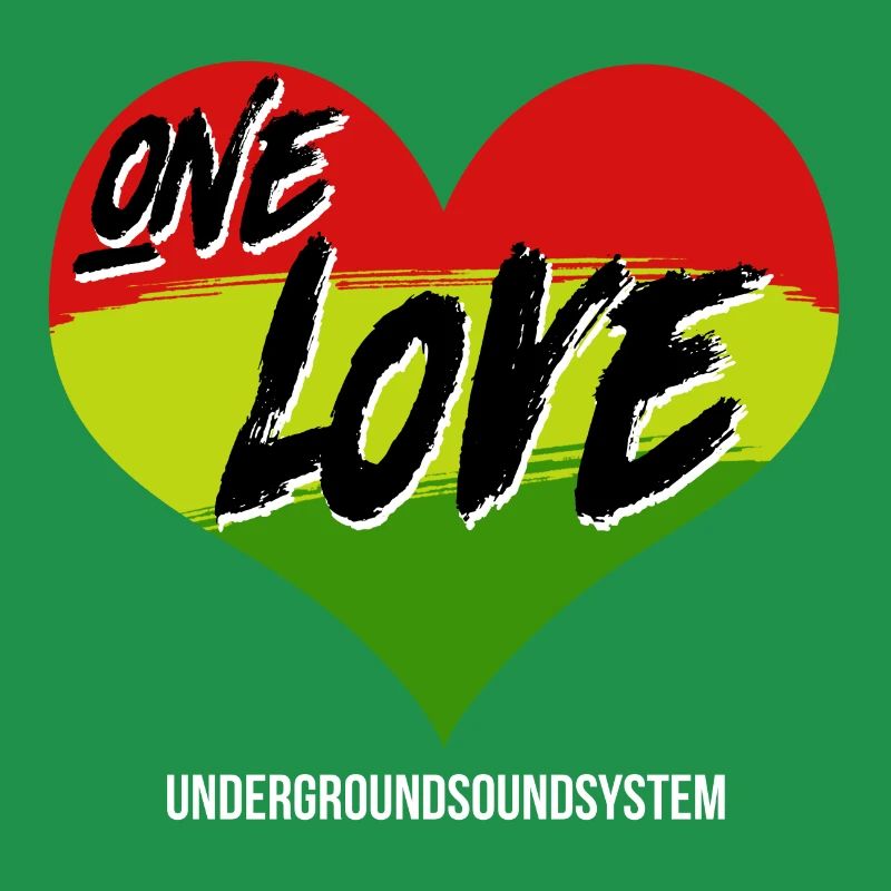 One Love Graffiti Heart Rainbow