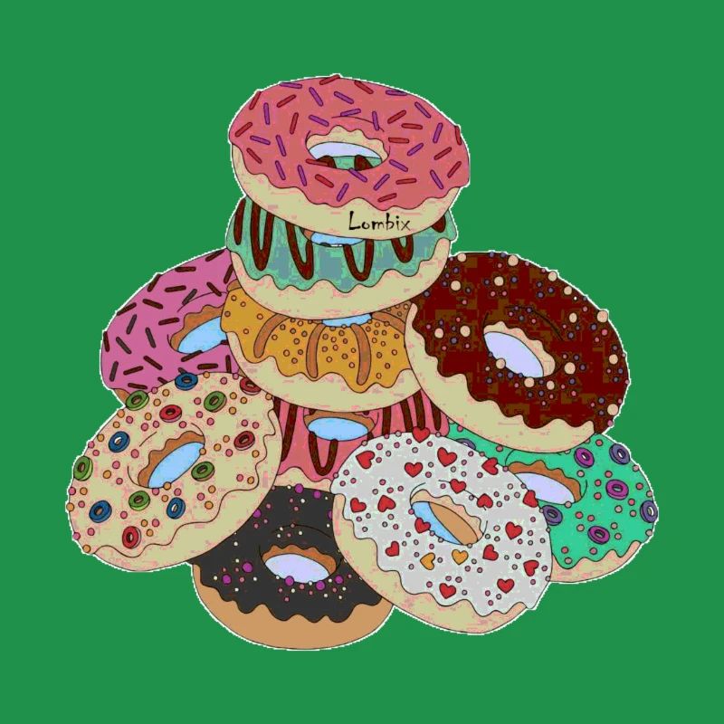 Pyramide der Regenbogen-Donuts