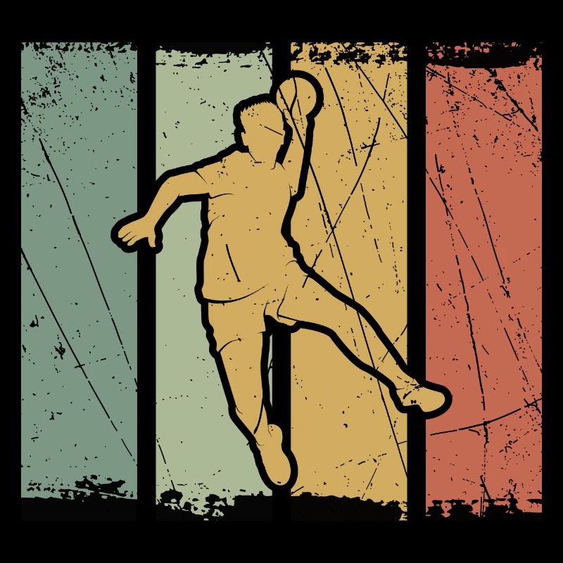 Rebond de handball en blocs couleur