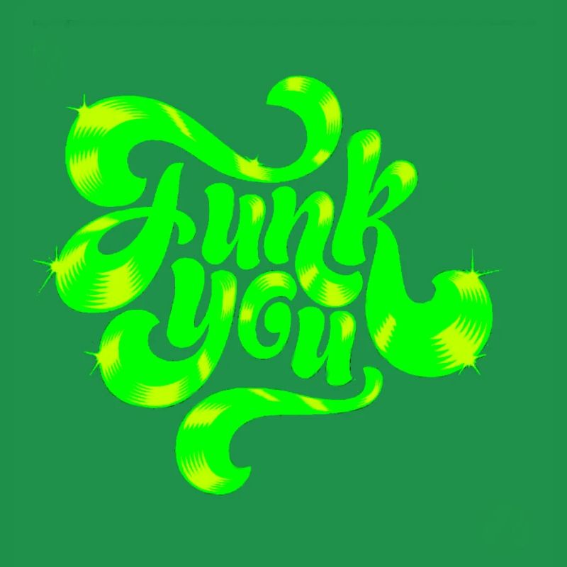 Conception de texte punk néon vert