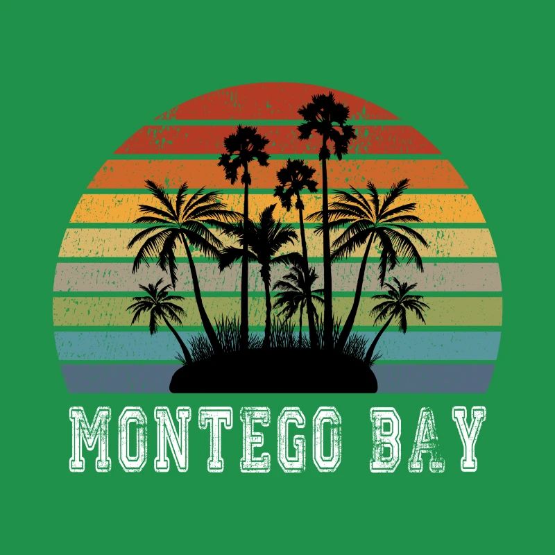 Conception / idée cadeau de palmiers de l'île de Montego Bay