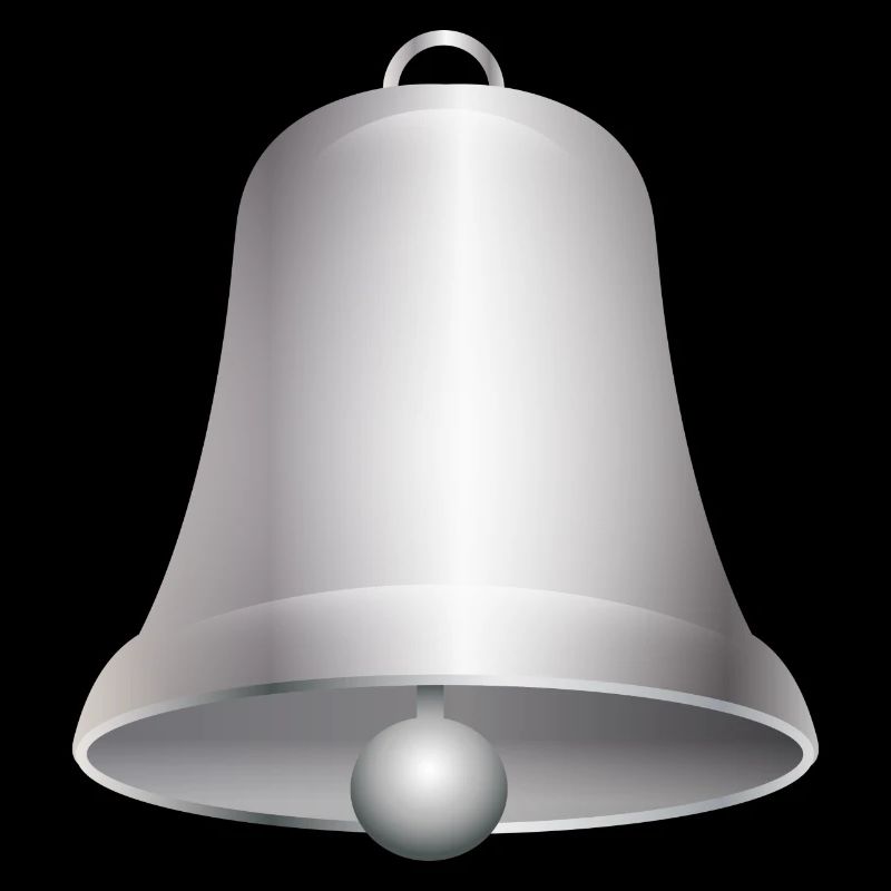 large silver-colored church bell or bells
