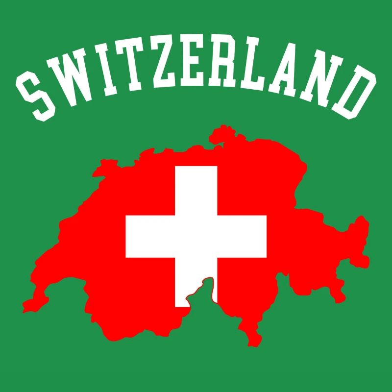 Switzerland Flag Map